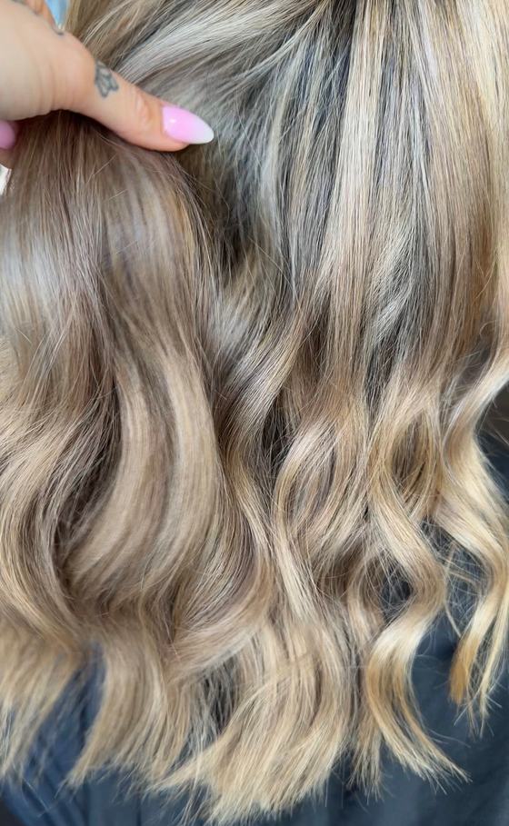 Blonde Wellen